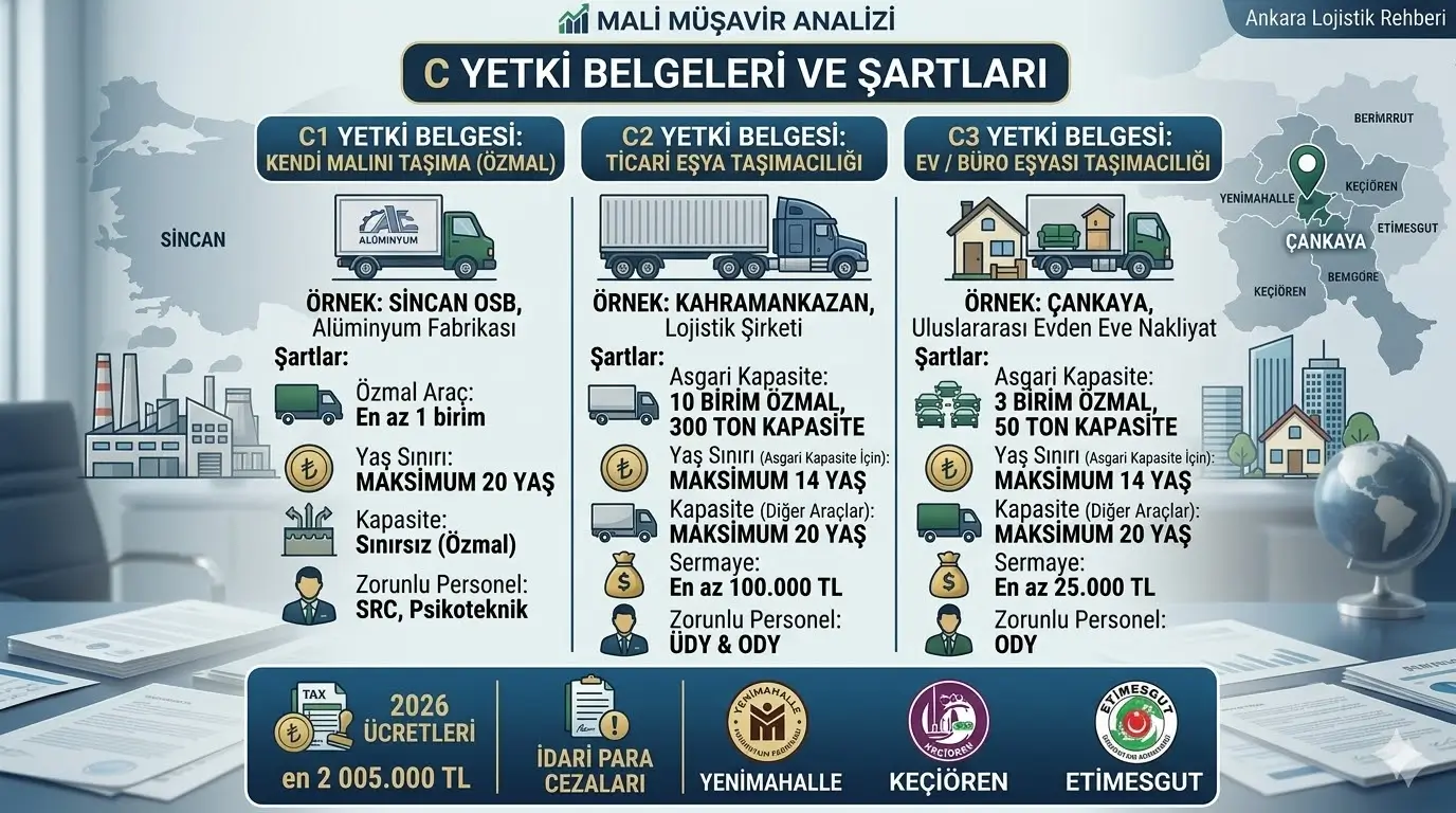 C Yetki Belgesi Nasıl Alınır? C1, C2, C3 Şartları ve 2026 Ücretleri
